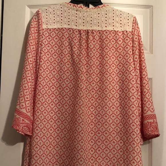 WEEKEND By SUZANNE BETRO 3/4 Sleeve Tunic Top M - Picture 4 of 4